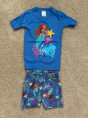 Hanna Andersson Short John’s The Little Mermaid 100% Organic Cotton